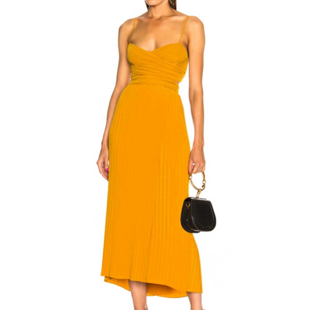 NEW A.L.C. SIENNA DRESS IN MARIGOLD SZ 2 XS